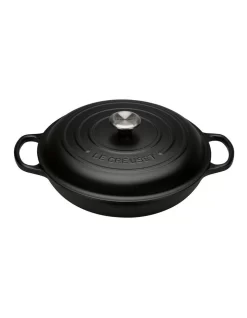 Le Creuset Signature 30cm Cast Iron Shallow Casserole Black