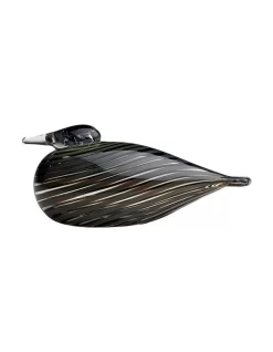 Iittala Oiva Toikkas Whip Poor Will Bird 11.5cm Glass Ornament Black/Green