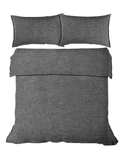 Chambray Fringe Bedlinen Collection In Smoke -Household Items Shop 441909370 3 3 720x928