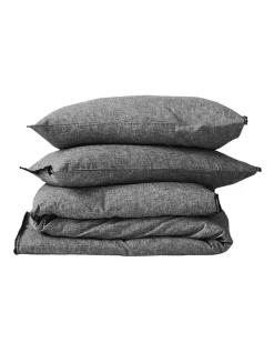 Chambray Fringe Bedlinen Collection In Smoke -Household Items Shop 441909370 4 1 720x928