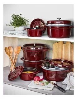 Staub 26cm/5.2L Round Cocotte With Steamer Grenadine 7 Staub 26cm/5.2L Round Cocotte With Steamer Grenadine -Household Items Shop 564761710 2 3 720x928