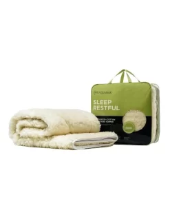 Sleep Restful Wool Mattress Topper White -Household Items Shop 588623050 5 720x928