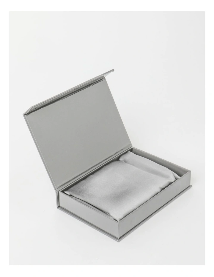 Heritage Luxe Silk Pillowcase In Silver 3 Heritage Luxe Silk Pillowcase In Silver