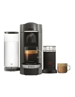 Nespresso By Delonghi VertuoPlus & Milk Capsule Coffee Machine Titan ENV155TAE