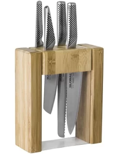 Global Teikoku 5Pc Knife Block Set