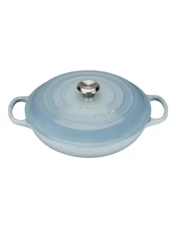 Le Creuset Signature 30cm Cast Iron Shallow Casserole Blue