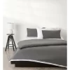 Calvin Klein Classic Modern Cotton Quilt Cover In Charcoal -Household Items Shop 710870680 1 2 720x928