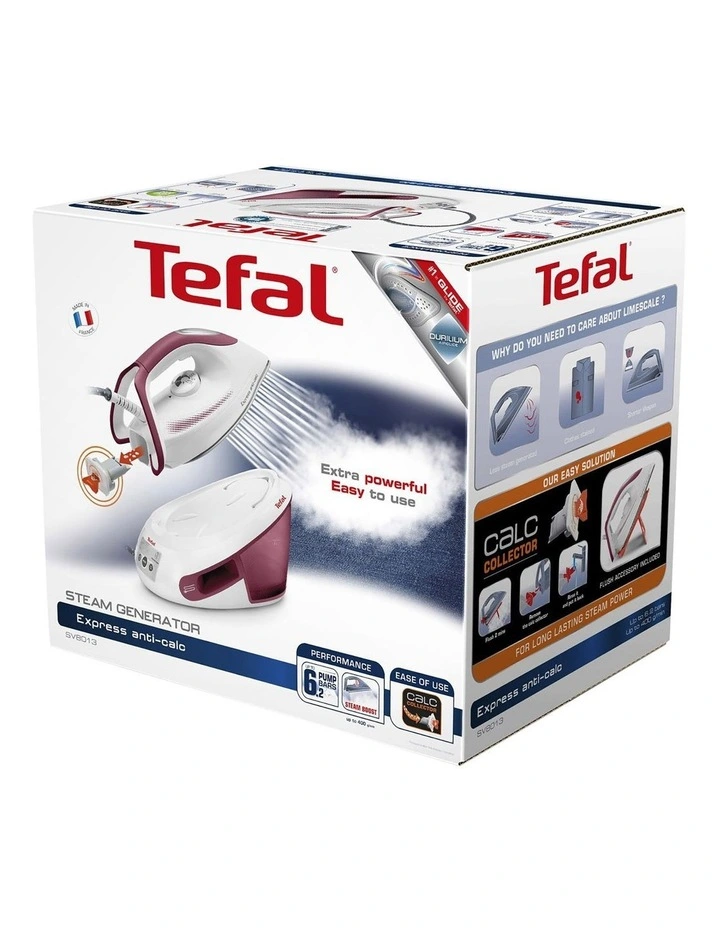 Tefal Express Anti-Calc Red/White Steam Generator Iron SV8013 9 Tefal Express Anti-Calc Red/White Steam Generator Iron SV8013 - Image 7