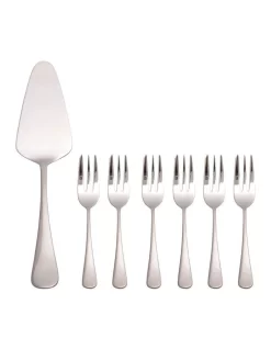 Maxwell & Williams Madison 7pc Gift Boxed Cake Server & Fork Set
