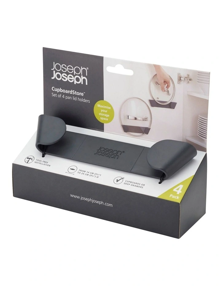 Joseph Joseph Set Of 4 Cupboard Pan Lid Holders Black 4 Joseph Joseph Set Of 4 Cupboard Pan Lid Holders Black - Image 2