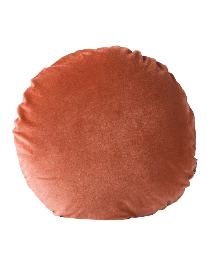 Luxury Velvet 55cm Round Cushion Brandy 3 Luxury Velvet 55cm Round Cushion Brandy
