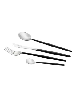 Piper Black 16 Piece Cutlery Set