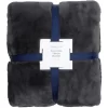 Heritage Reversible Sherpa Blanket Charcoal