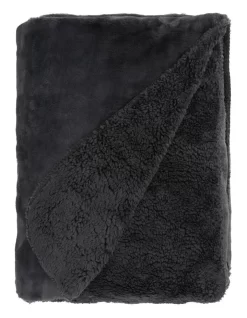 Heritage Reversible Sherpa Blanket Charcoal 8 Heritage Reversible Sherpa Blanket Charcoal -Household Items Shop 749223640 749223190 3 1 720x928