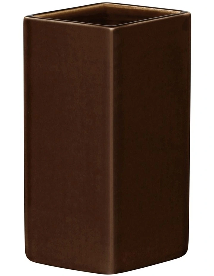 Iittala Ruutu 18cm Glass Vase Brown 3 Iittala Ruutu 18cm Glass Vase Brown