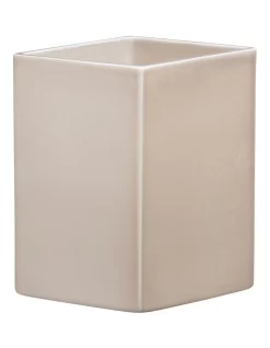 Iittala Ruutu 18cm Glass Vase Beige