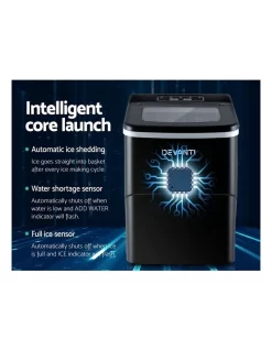 DEVANTi Portable Ice Cube Maker Machine 2L Home Bar Benchtop Easy Quick Black -Household Items Shop 757080190 4 720x928