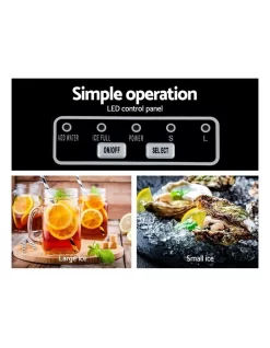 DEVANTi Portable Ice Cube Maker Machine 2L Home Bar Benchtop Easy Quick Black -Household Items Shop 757080190 5 720x928