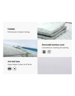 COOL GEL Memory Foam Mattress Topper BAMBOO 5CM 7-Zone Double -Household Items Shop 757101160 5 720x928