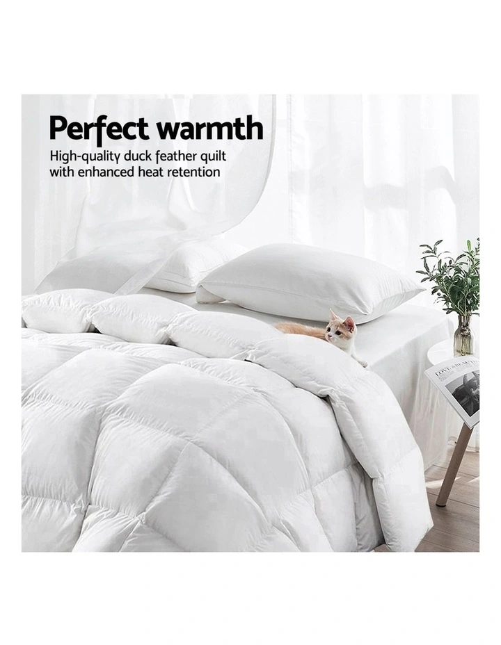 King Size Duck Down Quilt In White 6 King Size Duck Down Quilt In White - Image 4