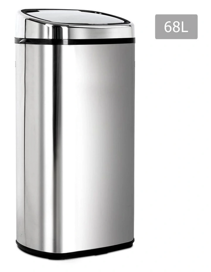 68L Stainless Steel Motion Sensor Rubbish Bin 3 68L Stainless Steel Motion Sensor Rubbish Bin