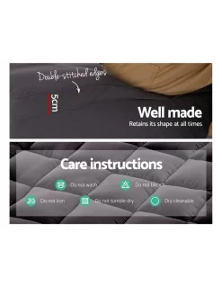 Bamboo Charcoal Pillowtop Mattress Topper Protector Cover Double -Household Items Shop 758115010 3 720x928