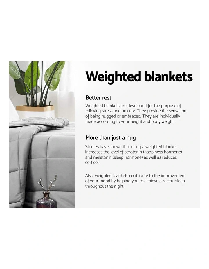 Cotton Weighted Gravity Blanket 7KG Deep Relax Calming Adult 6 Cotton Weighted Gravity Blanket 7KG Deep Relax Calming Adult - Image 4