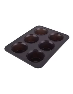 Silicone 6-Cup Jumbo Muffin Pan Charcoal