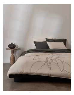 Calvin Klein Modern Cotton Harrison Sheeting In Charcoal -Household Items Shop 771590800 771590620 7 1 720x928