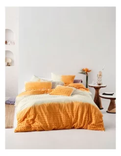 Linen House Basque Quilt Cover Set In Marigold