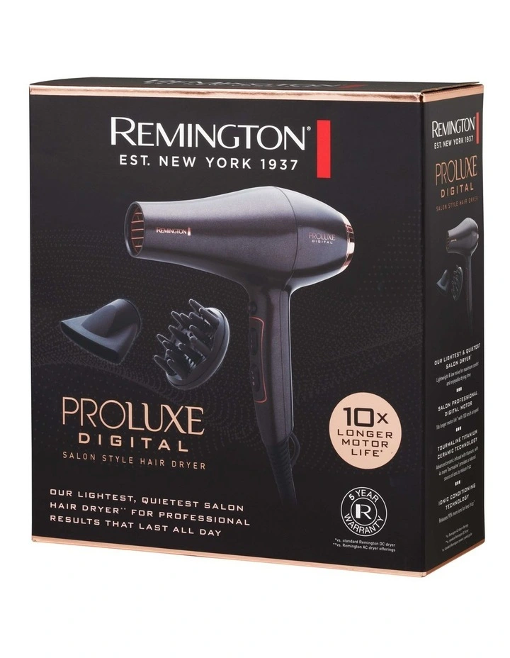 Remington Proluxe Digital Hair Dryer Black/Rose Gold BD7000AU 9 Remington Proluxe Digital Hair Dryer Black/Rose Gold BD7000AU - Image 7