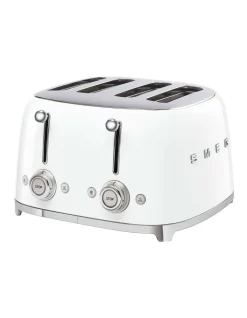 Smeg 50's Style 4 Slice Toaster White TSF03WHAU