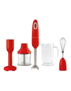 Smeg 50's Style Hand Blender Red HBF02RDAU