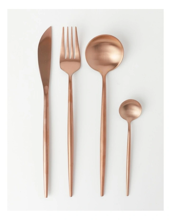 Spencer 16pc Cutlery Set Rose Gold 3 Spencer 16pc Cutlery Set Rose Gold