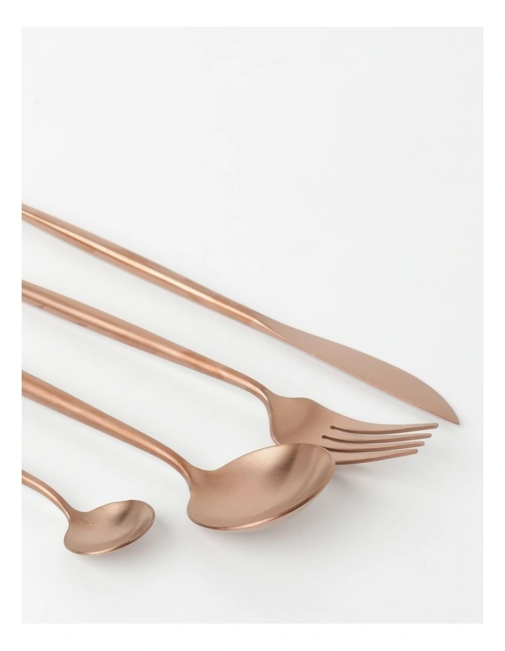 Spencer 16pc Cutlery Set Rose Gold 4 Spencer 16pc Cutlery Set Rose Gold - Image 2