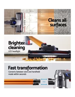 Handheld Vacuum Cleaner Cordless Stick Handstick Car Vac Bagless 2-Speed LED Headlight -Household Items Shop 780378040 4 720x928