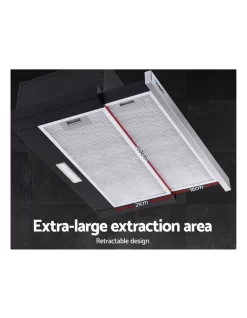 Rangehood Range Hood Stainless Steel Slide Out Kitchen Canopy 60cm 600mm Black -Household Items Shop 780390100 4 720x928