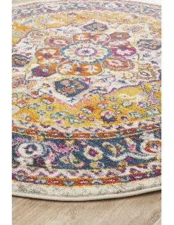 Babylon 207 Multi Round Rug -Household Items Shop 782207290 2 720x928