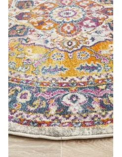 Babylon 207 Multi Round Rug -Household Items Shop 782207290 4 720x928