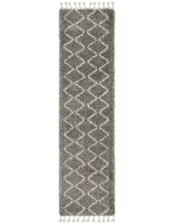 Saffron 11 Grey Runner Rug