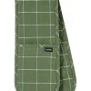 Eco Check Double Oven Mitt Green