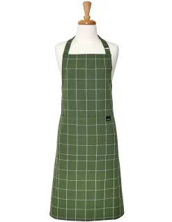Eco Check Apron Green