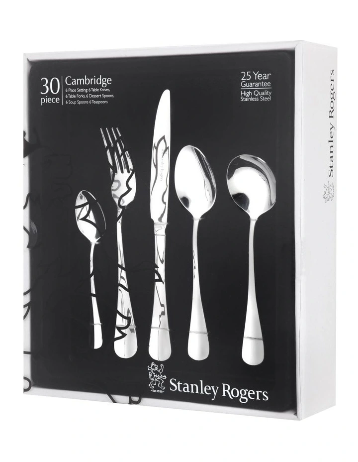 Cambridge 30 Piece Cutlery Set In Stainless Steel 7 Cambridge 30 Piece Cutlery Set In Stainless Steel - Image 5