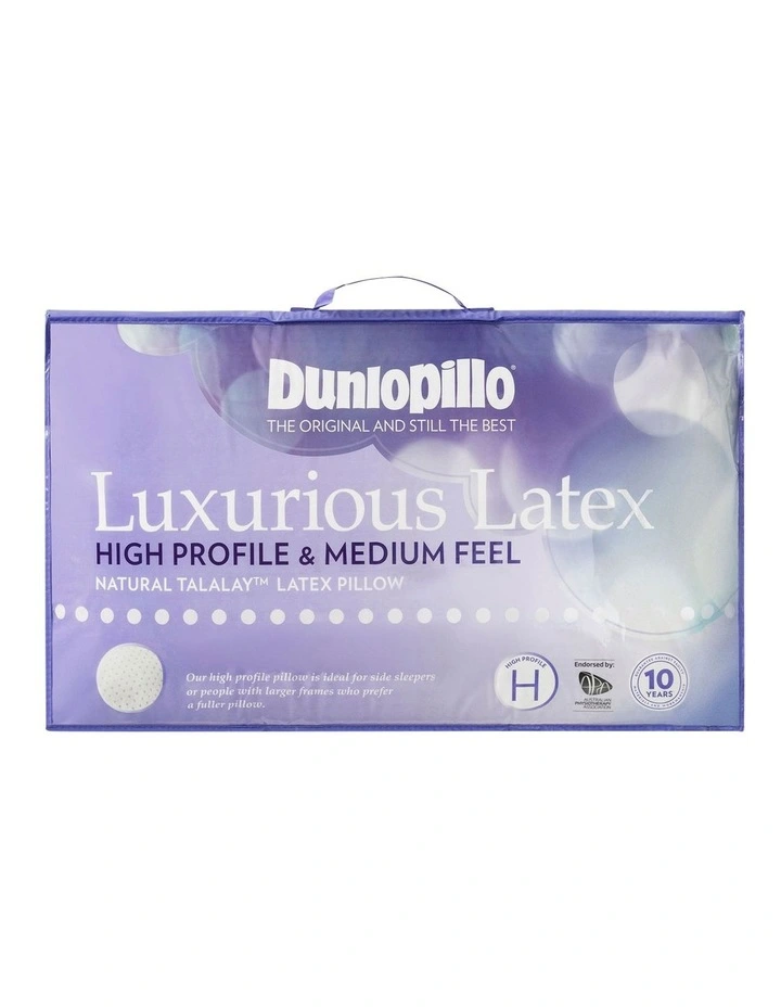 Luxurious High Profile & Medium Feel Latex Pillow In White 3 Luxurious High Profile & Medium Feel Latex Pillow In White
