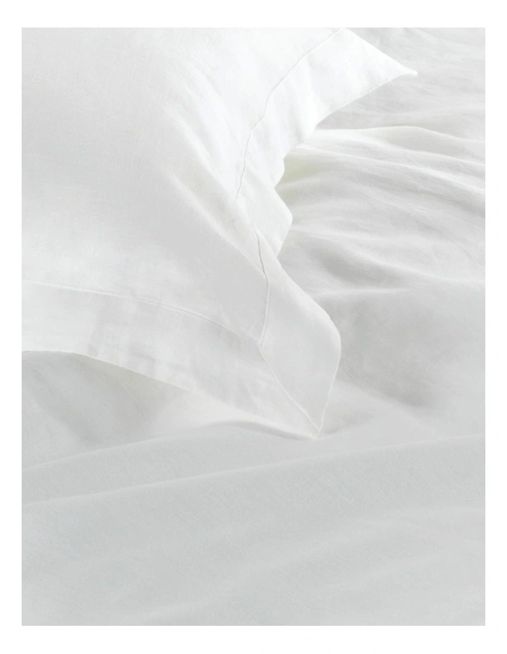 Abbotson Fitted Sheet In White 4 Abbotson Fitted Sheet In White - Image 2