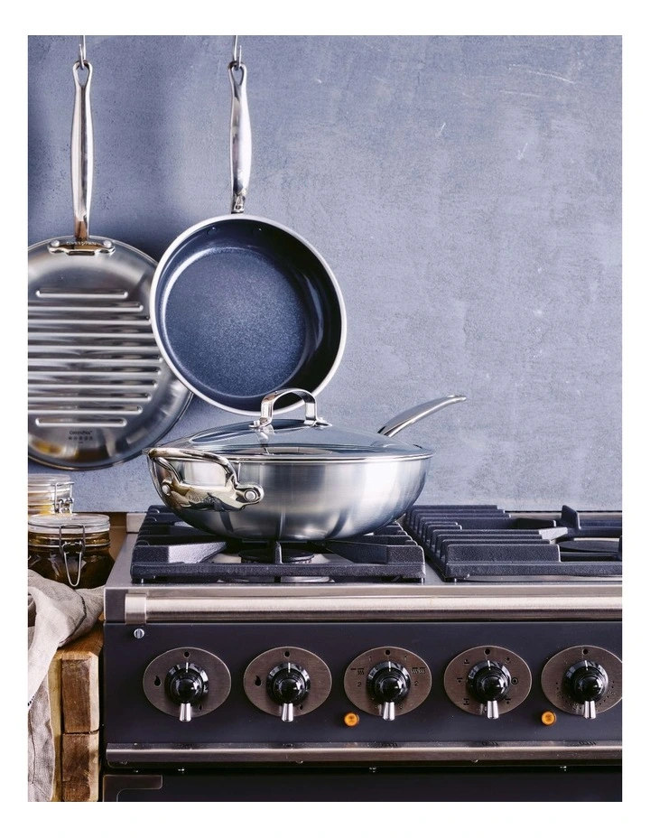 Greenpan Premiere 30cm/4.74L Covered Wok Stainless Steel 8 Greenpan Premiere 30cm/4.74L Covered Wok Stainless Steel - Image 6