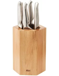 Magnetic Hexagonal 7 Piece Knife Block Set In Natural/Stainless Steel 11 Magnetic Hexagonal 7 Piece Knife Block Set In Natural/Stainless Steel -Household Items Shop 795282670 3 3 720x928