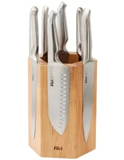 Magnetic Hexagonal 7 Piece Knife Block Set In Natural/Stainless Steel 12 Magnetic Hexagonal 7 Piece Knife Block Set In Natural/Stainless Steel -Household Items Shop 795282670 4 3 720x928