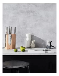 Magnetic Hexagonal 7 Piece Knife Block Set In Natural/Stainless Steel 14 Magnetic Hexagonal 7 Piece Knife Block Set In Natural/Stainless Steel -Household Items Shop 795282670 6 1 720x928