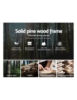 Single Size Wooden Bed Frame Mattress Base Timber Platform White -Household Items Shop 795722680 4 720x928